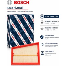 Bosch Hava Filtresi Renault Megane 2 & Scenic 2 1.5 Dcı / 1.6 16V Uyumlu Yüksek Performanslı Motor Hava Filtresi
