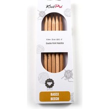 Fdmstar Knitpro | Basix Birch | Huş Ağacı | 9mm | 20CM | Çorap Şişi  | 35125 |