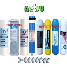 Netsu -Açık Kasa Su Arıtma Cihazı Filtresi,8 li Filtre Seti