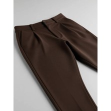 Abluka Online Erkek Baggy Fit Kahverengi Beli Lastikli Pantolon Yumuşak Kumaşlı Günlük Rahat Kullanım
