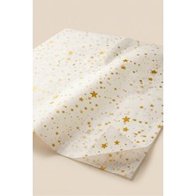 Creapack Yıldız Desenli Pelur Kağıdı 10 Adet 50X70 Cm, Hışır Kağıdı, Beyaz Pelur Kağıdı