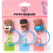 Ef Butik Kıyafetli Ayı Pipet Charm