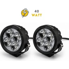 Knmaster Lumace 40W 2 Renkli Motosiklet LED Sis Farı