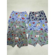 Ceylanoğlu Araba Desenli Erkek Çocuk Boxer 6'lı Paket Rahat Kullanım İçin Tasarlanmış