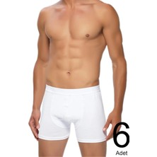 Gümüş 6'lı Paket Likralı Erkek Boxer