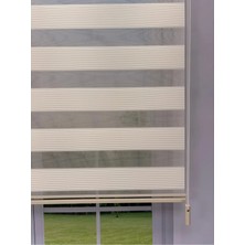 Donatti Perde Fiori Serisi Kırık Beyaz Mikro Plise Modern Zebra Stor Perde