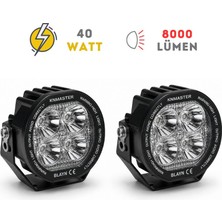 Knmaster Blayn 40W Lens Değiştirilebilir Motosiklet LED Sis Farı