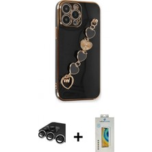 Pileli Store Pilelistore™ iPhone 14 Pro Max Kılıf Nova Işık Prime - Siyah Polymer Nano Ekran Koruyucu + Raze Metal Kamera Lens - Gs