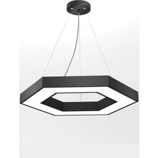 Lekoled Dekoratif  Altıgen Armatür Çap 60CM Beyaz Işık 6500K