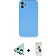 Pileli Store Pilelistore™ iPhone 11 Kılıf Ahenk Serisi - Şeffaf Pasifik Cam Ekran Koruyucu + Raze Metal Kamera Lens - Mı