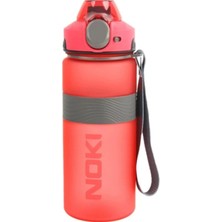 Noki Su Matarası Tritan Auto Kapak Soft Touch Silikon Bantlı Askılı 1000 ml - Kırmızı