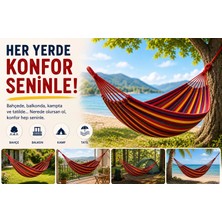 Vothoon Çift Kişilik Hamak 260X150 cm Kolay Kurulabilir Bahçe Balkon Kamp Salıncak Hamak Çantalı