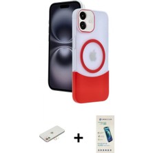 İlk El Grup Pilelistore™ iPhone 11 Kılıf Kozmos Form Özel Seri - Şeffaf Pasifik Cam Ekran Koruyucu + Renkli Kamera Lens Koruma Cam - Yl