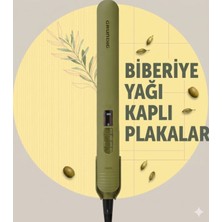 Grundig Hs 7031 Biberiye Yağı Kaplı Seramik Plakalı Iyonik Saç Düzleştirici 6 Kademeli Isı Ayarı