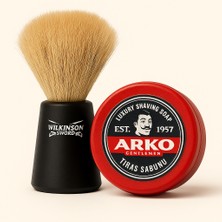 Arko Kase 150 gr Tıraş Sabunu + Wilkinson Sword Traş Fırçası Vintage Editiontıraş Fırçası | Klasik Islak Tıraş Seti