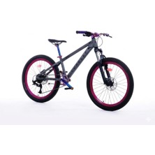 Corelli Jump Up - 26 Jant 13'' Kadro 9 Vites Dağ Bisikleti - Koyu Gri / Mor Rainbow Siyah