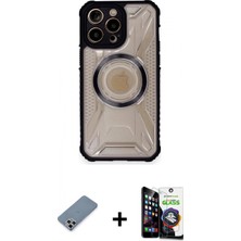 Pileli Store Pilelistore™ iPhone 12 Pro Max Kılıf Kutup Modern - Şeffaf Temperli Cam Ekran Koruyucu + Metal Kamera Lens Koruma Cam - Gs