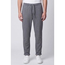 Giotelli Erkek Gri Dar Kesim Slim Fit Viskon Dokuma Yan Cep Lastikli Bel Pantolon