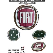 FZW Fıat (Dby) Doblo Iıı 09>-(Dct) Ducato Iıı 06> Panjur ve Bagaj Arması Bordo Ø 120 mm Çap (AMBLEM-LOGO)(735456780-735578621)