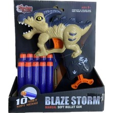 Vardem Blaze Storm Manuel ZC7125-26-27-28 Dinozor Tabanca 10 Adet Yumuşak Mermili 8+