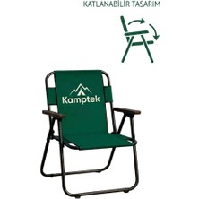 Kamptek Kamp Teknolojisi Sağlam Metal Katlanır Kamp Karavan Doğa Piknik Plaj Sandalyesi