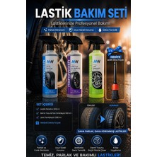 Nanowash Lastik Bakım Seti 4’lü – Lastik Parlatıcı + Jant Temizleyici + Demir Tozu & Pas Temizleyici + Fırça Hediye
