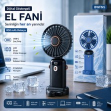Kalemhane Dijital Göstergeli Hareketli Başlık El Fanı Siyah