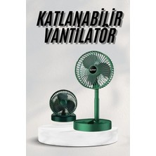 Teknodayım Katlanabilir Teleskopik Şarjlı Fan Masaüstü Soğutucu Vantilatör
