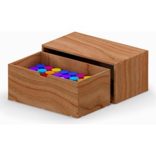 Desna Tek Katlı Tek Çekmeceli Dolap - Kiraz | 34 cm x 19 cm x 15.2 cm | Woodsaka