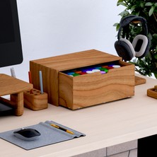 Desna Tek Katlı Tek Çekmeceli Dolap - Kiraz | 34 cm x 19 cm x 15.2 cm | Woodsaka