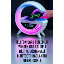 Teknodayım Bluetooth Hoparlör Dijital Göstergeli Wireless Şarj Rgb Işıklı