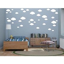 Lizpo Decor Bulut Duvar Sticker 100 Adet Mix
