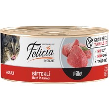 Felicia Tahılsız Biftekli Fileto Yaş Kedi Konservesi 85 gr Ekonomik Mama Segmenti