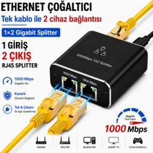 Vwin Ethernet Çoğaltıcı Gigabit 1000MBPS RJ45 Internet Splitter Cat6/7/8 Adaptör 1 In 2 Out