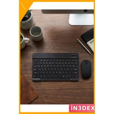 İn3dex Bluetooth Kablosuz Klavye Mouse Seti Sessiz Ince Tasarım