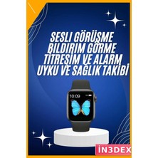 İn3dex Bluetooth Bağlantılı Akıllı Saat Sosyal Medya Bildirimli T500