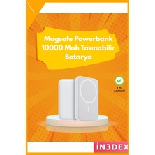 İn3dex Manyetik Kablosuz Powerbank 10000MAH Magsafe Uyumlu Hızlı Şarj