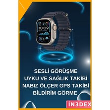 İn3dex Bluetooth Akıllı Saat 1.54 Inç Dokunmatik Ekran Nabız Ölçer Gps Nfc