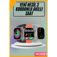 İn3dex Çok Fonksiyonlu Akıllı Saat Uzun Pil Ömürlü Bluetooth Çağrı Cevaplama