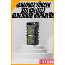 İn3dex Büyük Boy Çift Çıkışlı Bluetooth Hoparlör Yüksek Ses Kalitesi