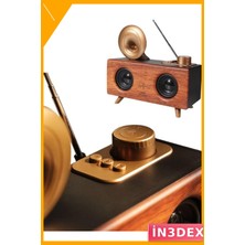 İn3dex Bluetooth Hoparlör 1800MAH Fm Radyo USB Aux Sd Kart 90DB Stereo Ses