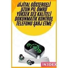 İn3dex Kulak Içi Bluetooth Kulaklık Çift Telefon Bağlantılı Powerbankli Dijital Göstergeli