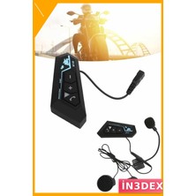 İn3dex Motosiklet Bluetooth Intercom Kulaklık 5.0 Su Geçirmez Android Ios