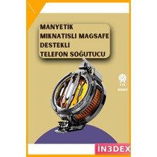 İn3dex Sessiz Telefon Soğutucu Fan LED Işıklı Geniş Kıskaç