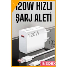 İn3dex 120W Type-C Hızlı Şarj Cihazı Turbo Max Uyumlu