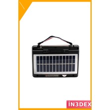 İn3dex Solar Şarjlı Bluetooth Hoparlör Fm Am Sw Radyo Aux Tf Kart
