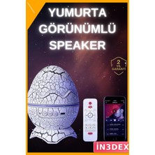 İn3dex Bluetooth Hoparlör Dinozor Yumurta Projeksiyon Gece Lambası Renk Değiştiren