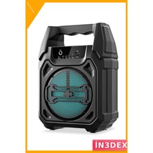 İn3dex Bluetooth Hoparlör Taşınabilir USB Tf Kart Fm Radyo Çoklu Bağlantı
