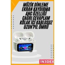 İn3dex Kablosuz Kulak Içi Kulaklık OLED Ekranlı Aktif Gürültü Önleme