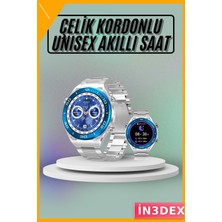 İn3dex Çelik Kordonlu Amoled Akıllı Saat Android Ios Uyumlu Çağrı Cevaplama